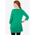 thumbnail image 2 of Woman Within Plus Size Perfect Three-Quarter-Sleeve Scoopneck Tunic, 2 of 6