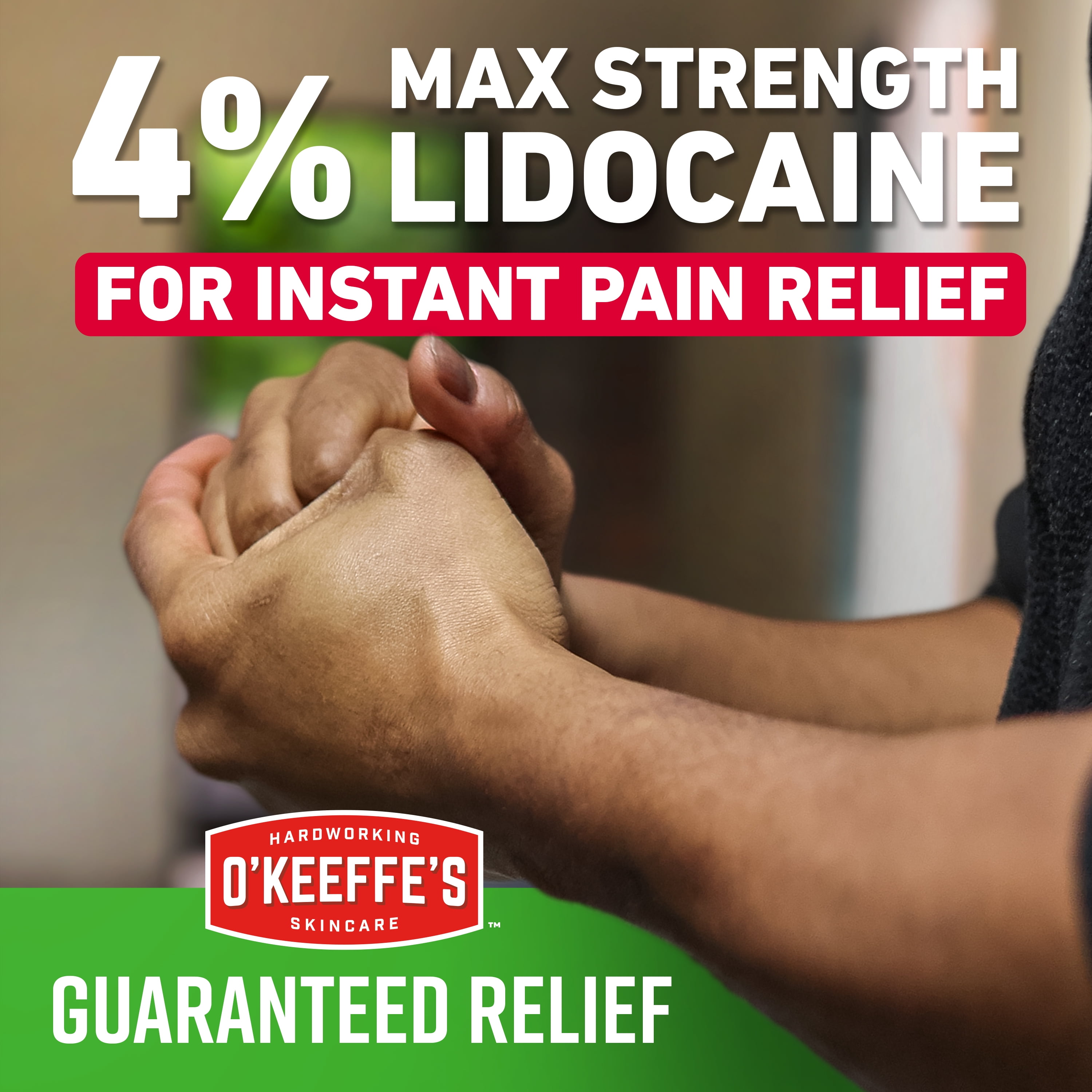 O'Keeffe's Working Hands Lidocaine Pain Relief Cream, Maximum Strength, 3 oz