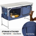 thumbnail image 4 of Alvantor 4 Ft Folding Camping Table with Storage Portable Aluminum Picnic Table for Indoor Outdoor Use, 4 of 8