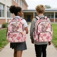 thumbnail image 3 of SCRAWLGOD Koala Peach Blossom Print Pink School Backpack for Boys Girls Backpack for Kids Teens Elementary Middle School 17 inch Portable Knapsack with Padded Strap, 3 of 5