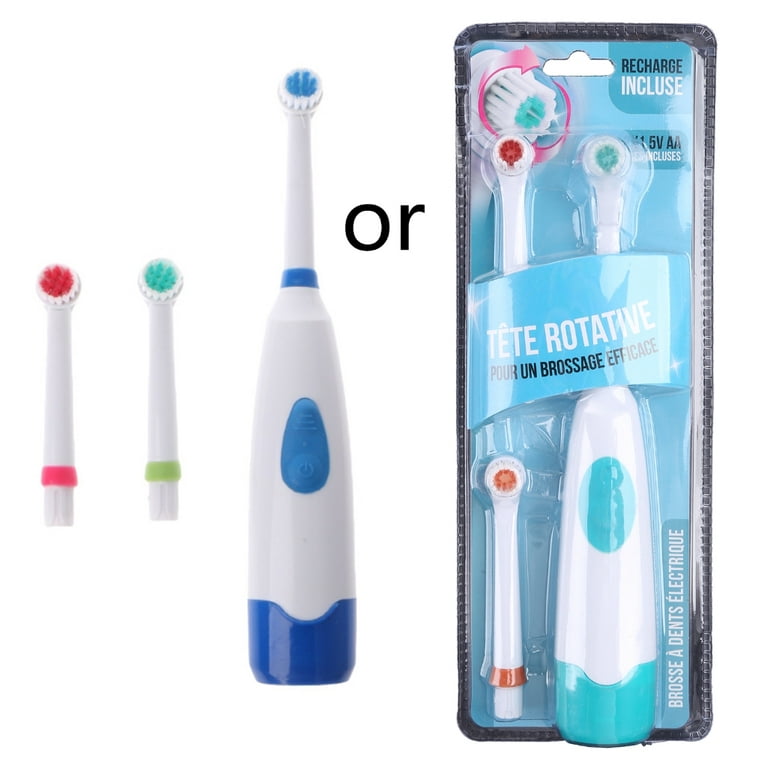 Waterproof Rotating Electric Toothbrush With 3 Brush Head