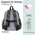 thumbnail image 5 of Dog Bone Neon Black Pattern Backpack for School, Cute School Bag with Adjustable Shoulder Straps and Padded Back, 13.4"x11"x4.7", 5 of 5