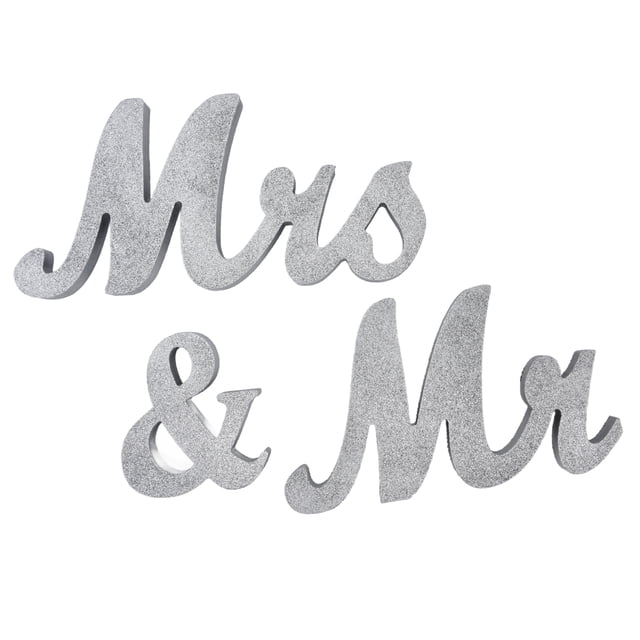 Letras Decorativas De Boda, Mr Mrs Sign Decoración Vintage Gran Regalo Hermosa Caligrafía Diseño Separado Para Festivales Compromisos Fiesta De Aniversario ANGGREK No