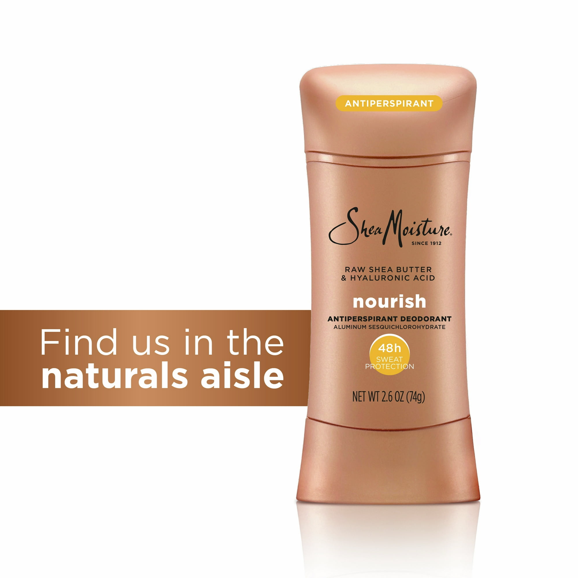 SheaMoisture Moisturizing Women's Antiperspirant Deodorant Stick Shea Butter Hyaluronic Acid, 2.6 oz
