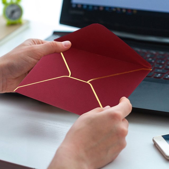 unbranded 50Ud Sobres Compactos Con Borde Dorado Para Invitaciones De Y Ocasiones Especiales