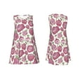 thumbnail image 7 of Sikiie Rose Flowers Print Women's Sleeveless Dress with Pockets Round Neck Sundress, Suitable for Daily, Office, Vacation Summer Wear, 7 of 7