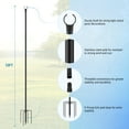 thumbnail image 5 of 4/8Pack 10Ft Metal String Light Poles with Fork,Outdoor Post Lights,Pole for Hanging Christmas Lights Garden, Patio, Wedding, Backyard, Deck, Party, 5 of 7