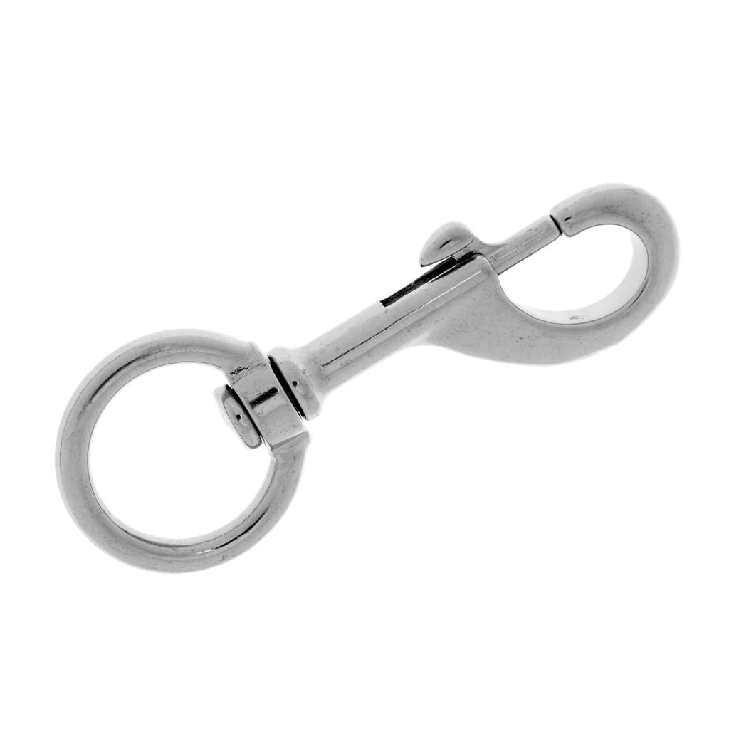Stainless Steel Swivel Bolt Snap Keychain Hooks Clip Multi-use Gear 104mm 