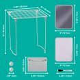 thumbnail image 3 of 7-Piece Locker Organizer Kit, includes Locker Shelf, Mirror, Whiteboard, Storage Cup & Dry Erase Marker - Gray, 3 of 7