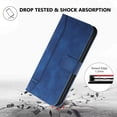 thumbnail image 3 of Case for iPhone 16 Case Wallet with Card Holder Kickstand Magnetic Clasp PU Leather Flip Shockproof Protective Flip Case for iPhone 16 6.1 inch Blue HX, 3 of 12