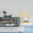 thumbnail image 2 of Elegante Escultura De Hoja De Caballo De Hierro, Figura Decorativa Feng Shui Para Escritorio, Sala De Estar, Estantería, Oficina, Dormitorio, Chimenea, Adorno Coleccionable., 2 of 8
