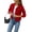 Red, variant on Women Denim Jackets Oversize Long Sleeve Solid Color Basic Button Down Jean Jacket Coat with Pockets