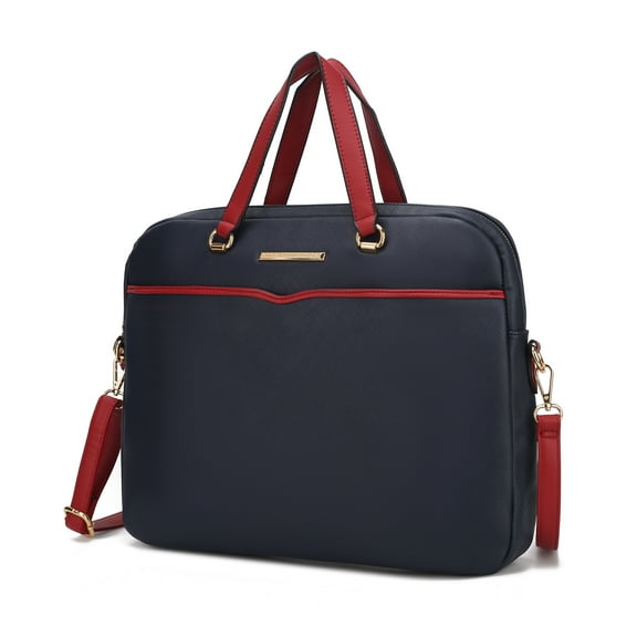 MKF Collection Rose Women Briefcase Bag Vegan Leather by Mia K - Navy Blue