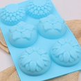thumbnail image 5 of ZHAOCHENG Molde de flores de silicona con cavidad, juego de 1 girasoles mixtos de silicona antiadherente de grado alimenticio, molde de margaritas para dulces, gelatina de chocolate, cubitos de hielo,, 5 of 5