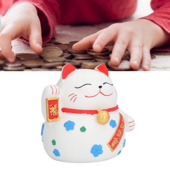 Noref Large Piggy Bank,Big Piggy Bank,Piggy Bank Big Lucky Cat Shape Deposit 1000 Coins Natural Colors Washable Fadeless Waterproof Coin Bank