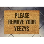 Please Remove Your Yeezys Doormats, Shoes Doormat, Funny Doormat, Novelty Flannel Floor Mat with Non-Slip Rubber, Wedding Decor Gift 24x16 Inch