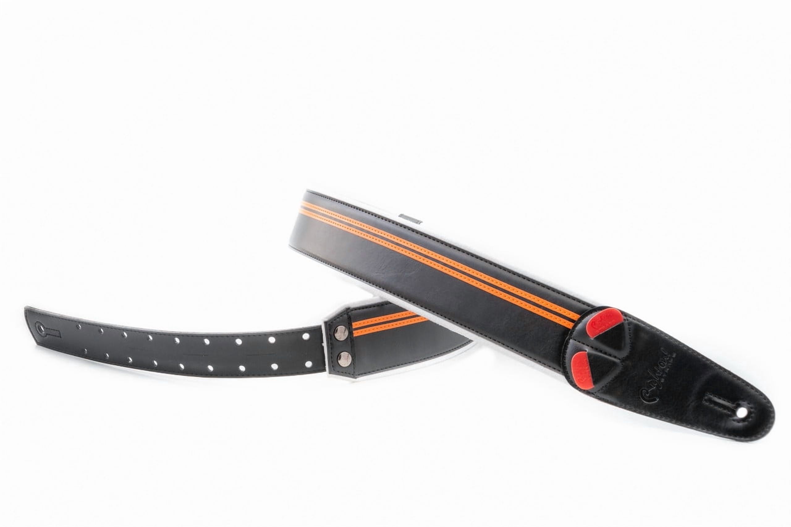 RightOn! Straps Mojo Collection Race-60 Guitar & Bass Strap made with Vegan Leather – Stylish and Comfortable - H.D.