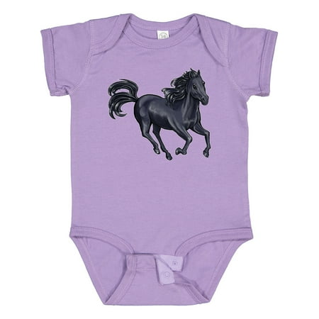 

Inktastic Beautiful Galloping Black Horse Gift Baby Boy or Baby Girl Bodysuit
