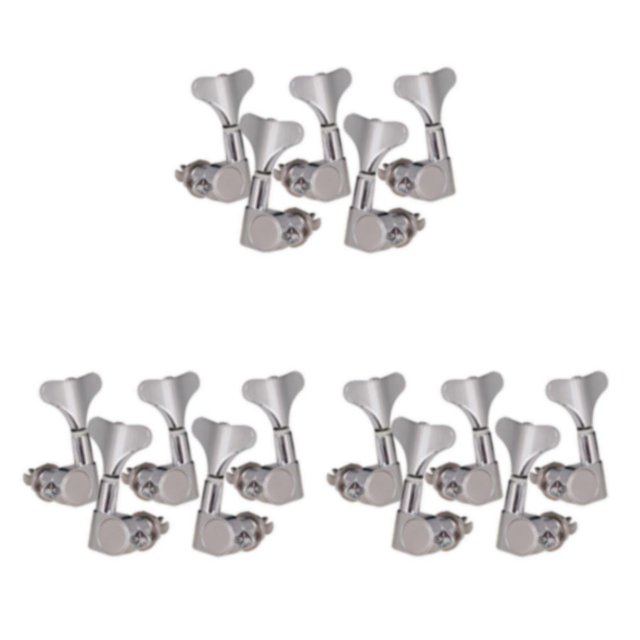 Greeniant 4 unids/set Clavijas de Afinación Guitarra Plateada Izquierda