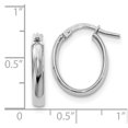 thumbnail image 2 of 10k Polished White Gold Hoop Earrings - .9 Grams - Measures 17x19mm Wide 2.75mm Thick, 2 of 2