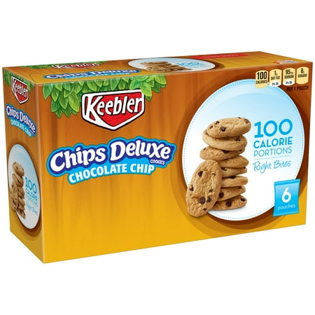 Keebler® 100 Calorie Right Bites® Chips Deluxe® Chocolate Chip Cookies 6-0.74 oz. Pouches