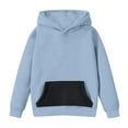 thumbnail image 3 of Zwiiyzr Kids Oversized Hooded Sweatshirt Kids Hoodies Trendy Long Sleeve Pullover Tops 4-14 Years for Girls and Boys Blue, 3 of 8