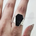 thumbnail image 5 of Coffin Shape Black Onyx Ring, Natural Black Onyx Ring, December Birthstone, Hammer Womens Ring, Coffin Ring, 925 Sterling Silver, Christmas, Handmade, Statement Jewelry, Coffin Shape Gemstone Ring, 5 of 7