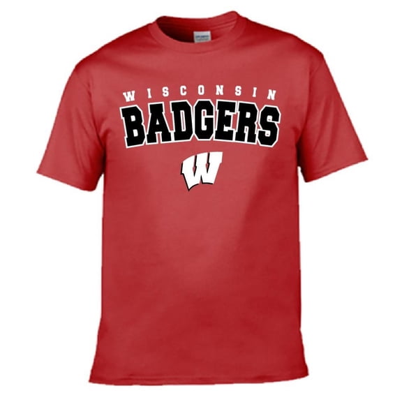 Brand New Wisconsin Lightweight Short-Sleeve T-Shirt, 100% Cotton(Youth Small), Official Badgers Design Logo/Colors
