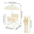 thumbnail image 3 of Zmoon Chaise de Plage Pliable avec Parasol, 3 of 9