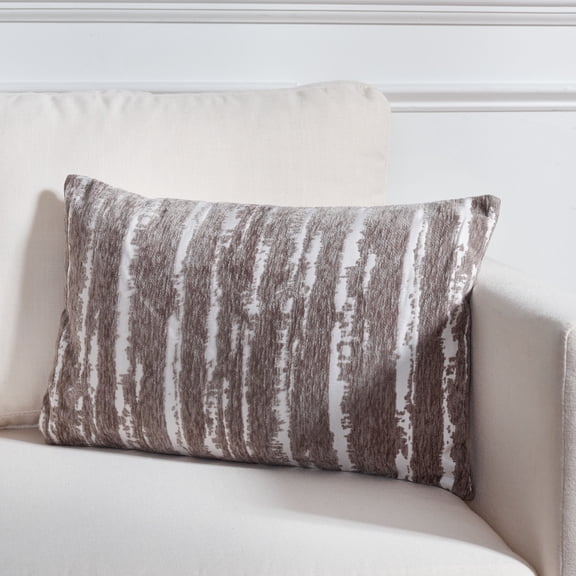 SAFAVIEH Revell Striped Pillow, 18" x 18", Grey