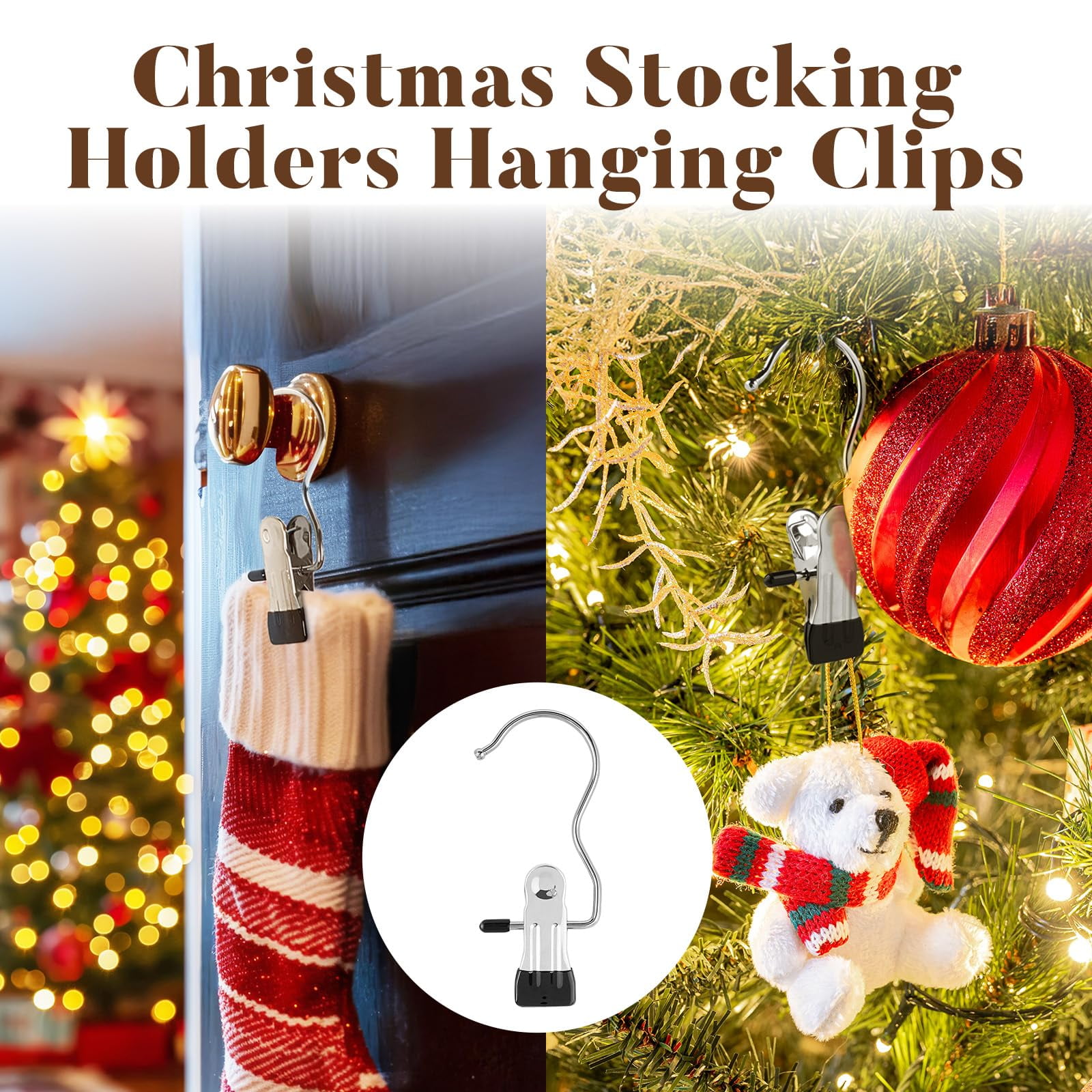 40 Pcs Boot Hangers Clips, Portable Laundry Hooks Hanging Clips w/Rubber, 360° Rotating Heavy Duty Pants Hangers Hanging Hooks Clip for Closet and Storage for Workout Sets, Hat
