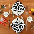thumbnail image 4 of Dreamtimes Black White Cow Pattern Cloth Napkins Set of 4,Reusable Washable Polyester Dinner Table Napkins for Kitchen,Dining,Restaurant,Party Decoration, 4 of 7