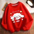 thumbnail image 1 of Nueva sudadera con estampado de dibujos animados de Sanrio Cinnamoroll para niñas, sudadera de sección gruesa de otoño e invierno, ropa de moda para niñas, 1 of 4