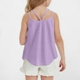thumbnail image 5 of Kovlvoll Summer Tank Tops for Toddler Girls Fashion Eyelet Crewneck Comfy Solid Color Sleeveless Suspenders Top Blouse, 5 of 6