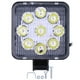 thumbnail image 1 of Lámpara de trabajo para automóvil, foco de 9 LED, 27 W, cuadrado, IP67, aleación de aluminio, PC para automóvil, motocicleta, todoterreno, universal, 1 of 14