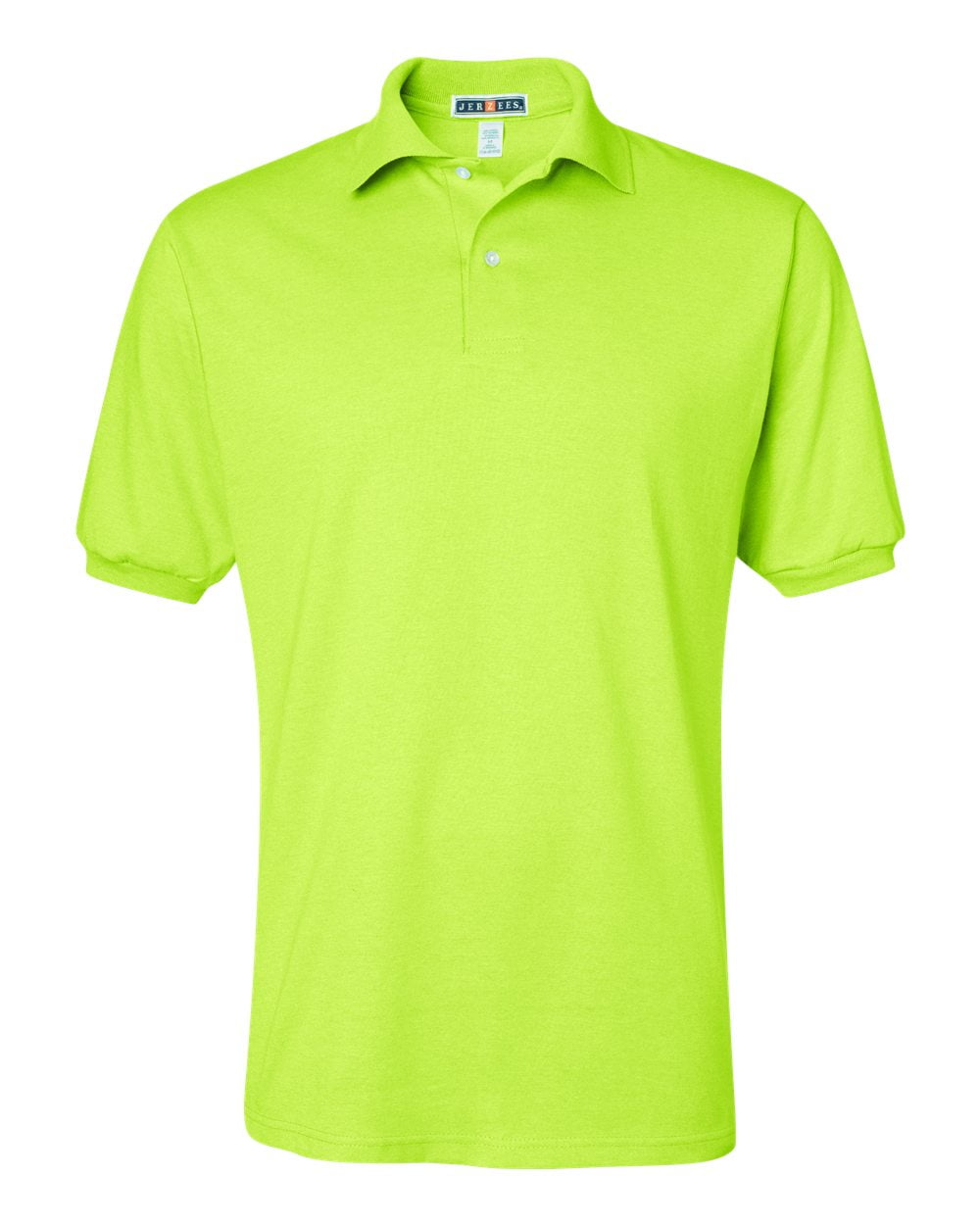 JERZEES SpotShield 50/50 Polo 437MSR Safety Green Size L