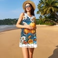 thumbnail image 3 of Fotbe Spring Butterfly Flowers Vestido de Verano sin Mangas para Mujer – Vestido Midi Línea A, Estilo Camiseta Floral, Vestido Playero Casual y Fluido, 3 of 7