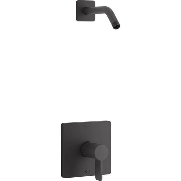 Kohler K-TLS23503-4-BL Parallel Rite-Temp Shower Trim Set, Matte Black