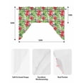 thumbnail image 5 of Tropical Leaves Swag Valances for Windows, Small Curtains Drapes, Summer Green Pink Flower Floral Kitchen Window Curtains Over Sink Rod Pocket Window Treatment Valance for Bedroom/Bathroom 56"x36", 5 of 5