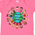 thumbnail image 4 of Inktastic Peace Through Unity Boys or Girls Baby Bodysuit, 4 of 5