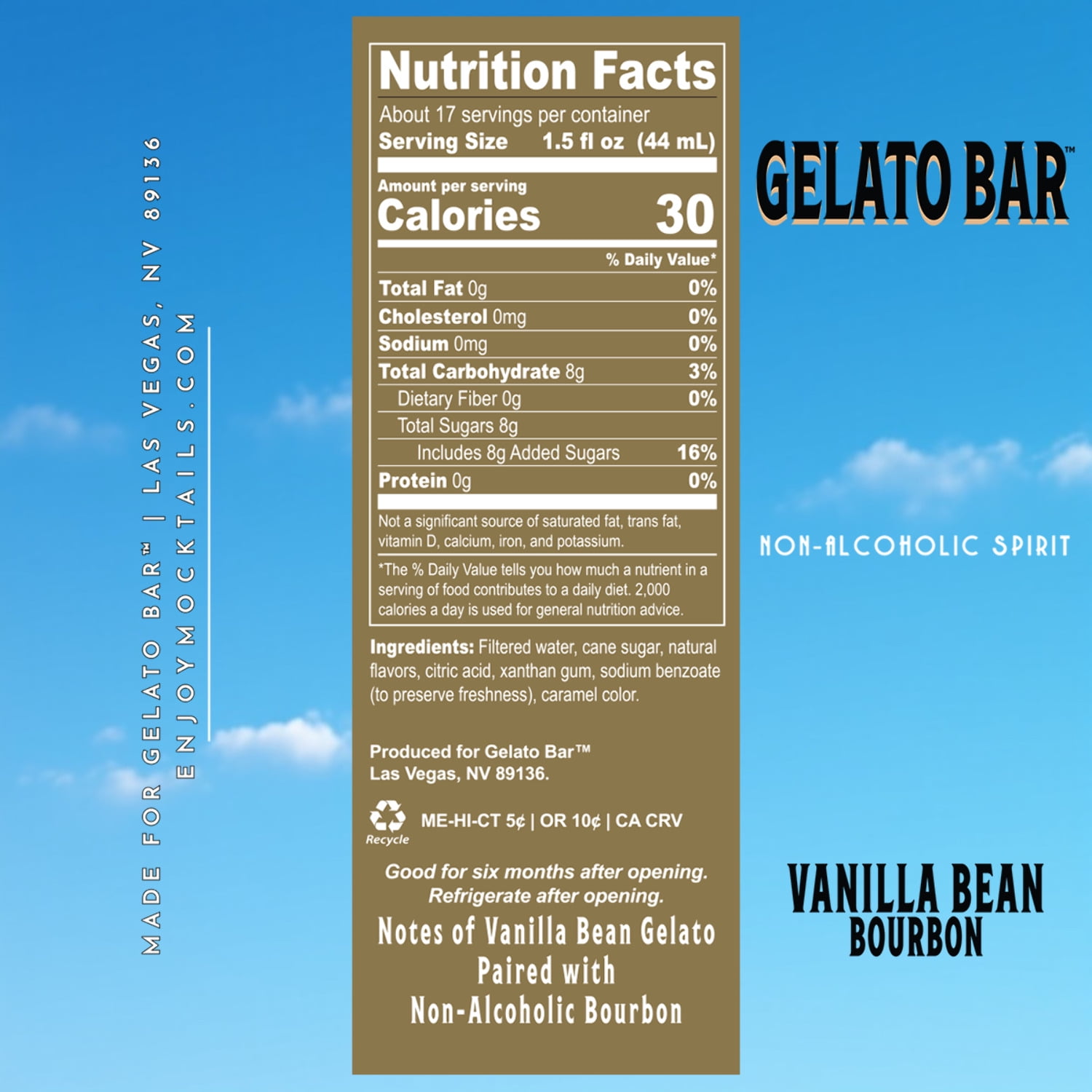 GELATO BAR Non-Alcoholic Bourbon Vanilla Bean | World’s Leading Developer of NA Spirits