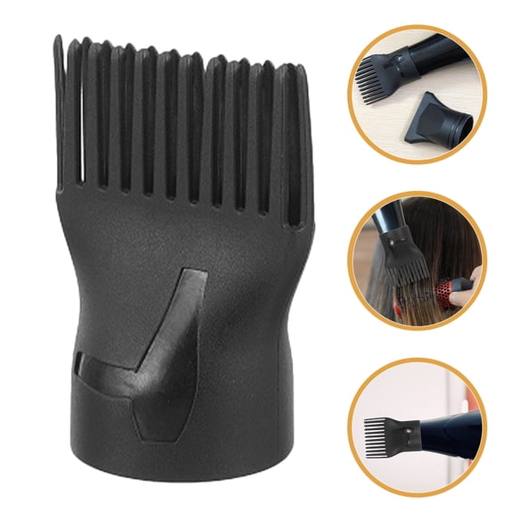 CTIRCHIU Plastic Blow Dryer Comb Attachment Black for Even Drying 15Pcs