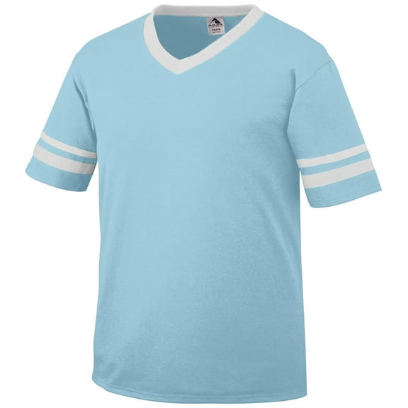 Augusta Sportswear Boys V-Neck Jersey with Striped Sleeves