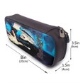 thumbnail image 3 of Jujutsu Anime Kaise Black Leather Pencil Case Zipper Stationery Storage Bag,Ideal For Travel Lovely Functional, 3 of 6