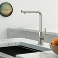 thumbnail image 2 of Brushed Nickel Kitchen Faucets with Pull Down Sprayer, Single Handle Kitchen Sink Faucet with Pull Out Sprayer, 2 of 6