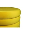 thumbnail image 4 of Thor 31" Round Large Modern Velvet Ottoman in Daffodil Yellow, 4 of 4
