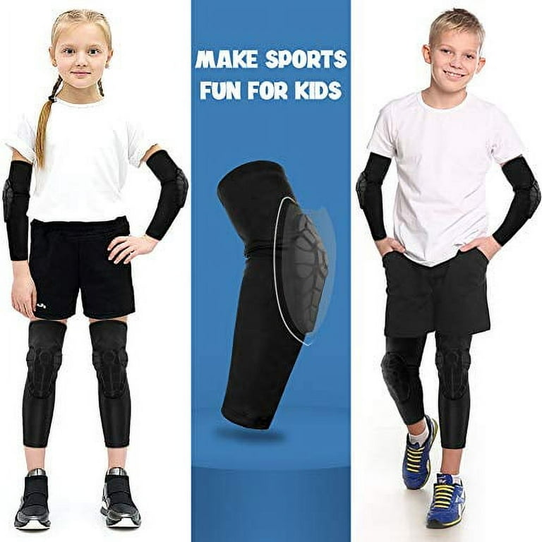 AceList Kids Youth 5 15 Years Sports Honeycomb Compression Knee Pad Elbow Pads Guards Protective Gear for Basketball Baseball Football Volleyball Wrestling Cycling. Walmart