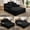 Black, variant on Alvantor Oversized Corduroy Convertible Chaise Lounge Sofa Bed, Purple