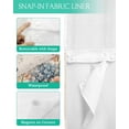 thumbnail image 3 of No Hook Shower Curtain with Snap-in Liner, 4th of July Waterproof Fabric Bathroom Curtains, Independence Day Spring Floral Love Heart Rustic Bath Curtains & Mesh Top Window 60"x72", 3 of 6