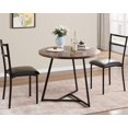 thumbnail image 1 of Compact Round Dining Table Set for 2 with Upholstered Chairs and Steel Frame, for Small Spaces, 1 of 8